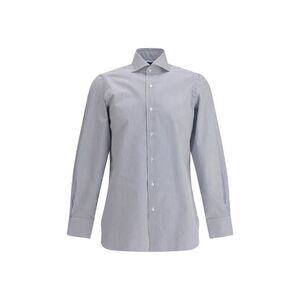 Finamore Striped Long Sleeve Shirt Men Blue Shirts